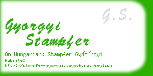 gyorgyi stampfer business card